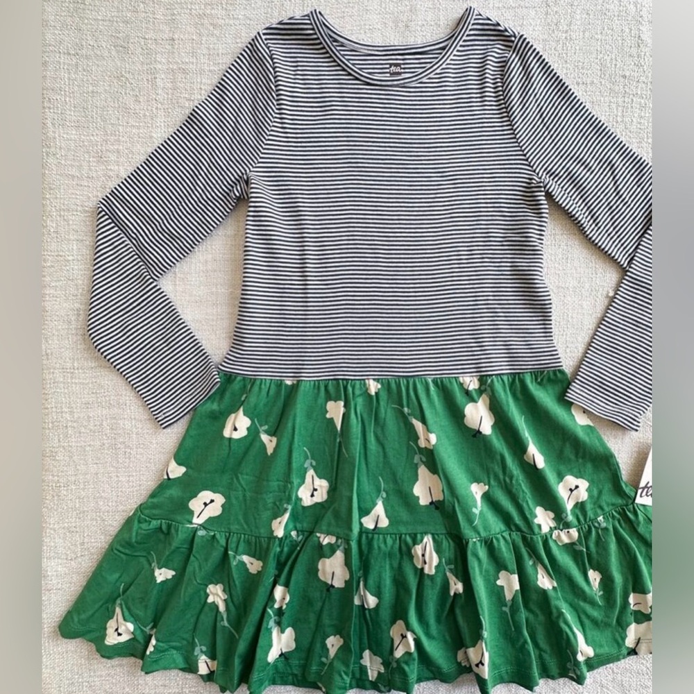Tea Collection Mixed Print Long Sleeve Dress 12
